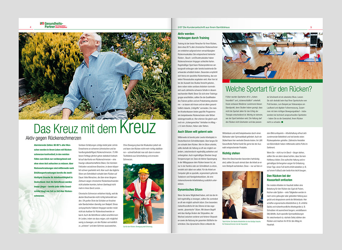 L&R GesundheitsPartner Magazin – Werbeagentur Lehnstein Koblenz Referenzen